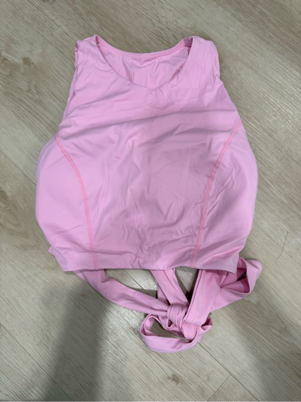 HALARA Pink Tie-Back Crop Top